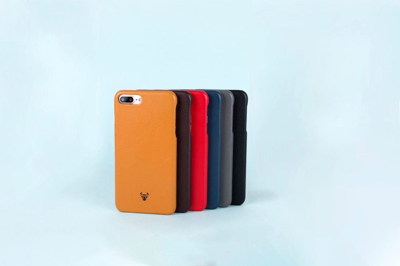Premium leather phone cases in several colors