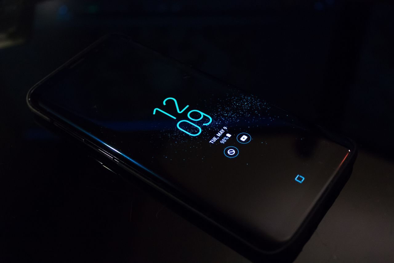 A modern smartphone with a clean, protected display